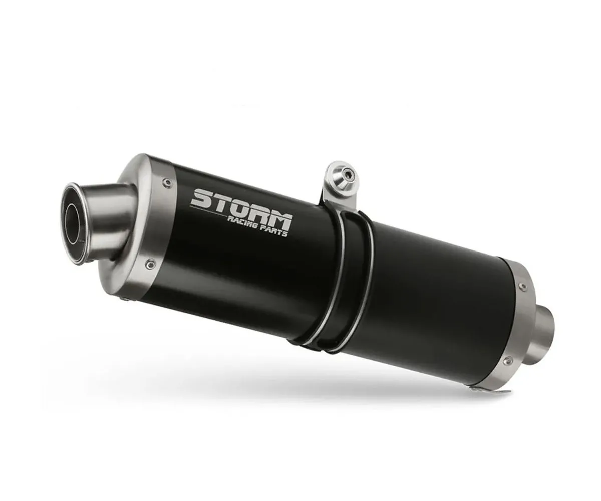 Scarico Catalizzato Storm By Mivv Gp Nero Acciaio Inox Kawasaki Z 750 2007 > 2014-74.K.018.KXSB-133715