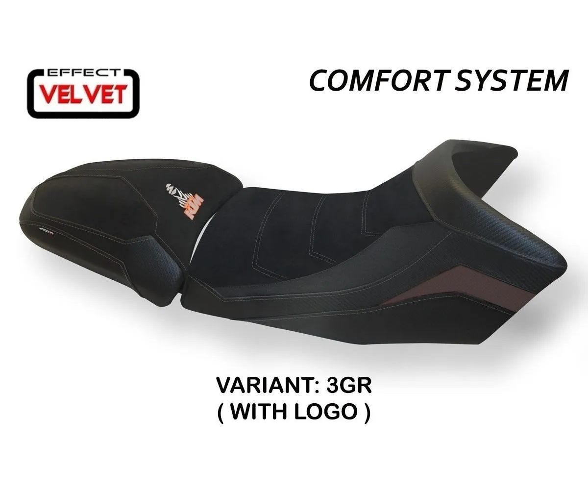 Rivestimento Sella Gaeta Velvet Comfort System Grigio (gr) T.i. Per Ktm 1290 Super Adventure S/t 2015 > 2020-KT129AGVC-3GR-1-278992
