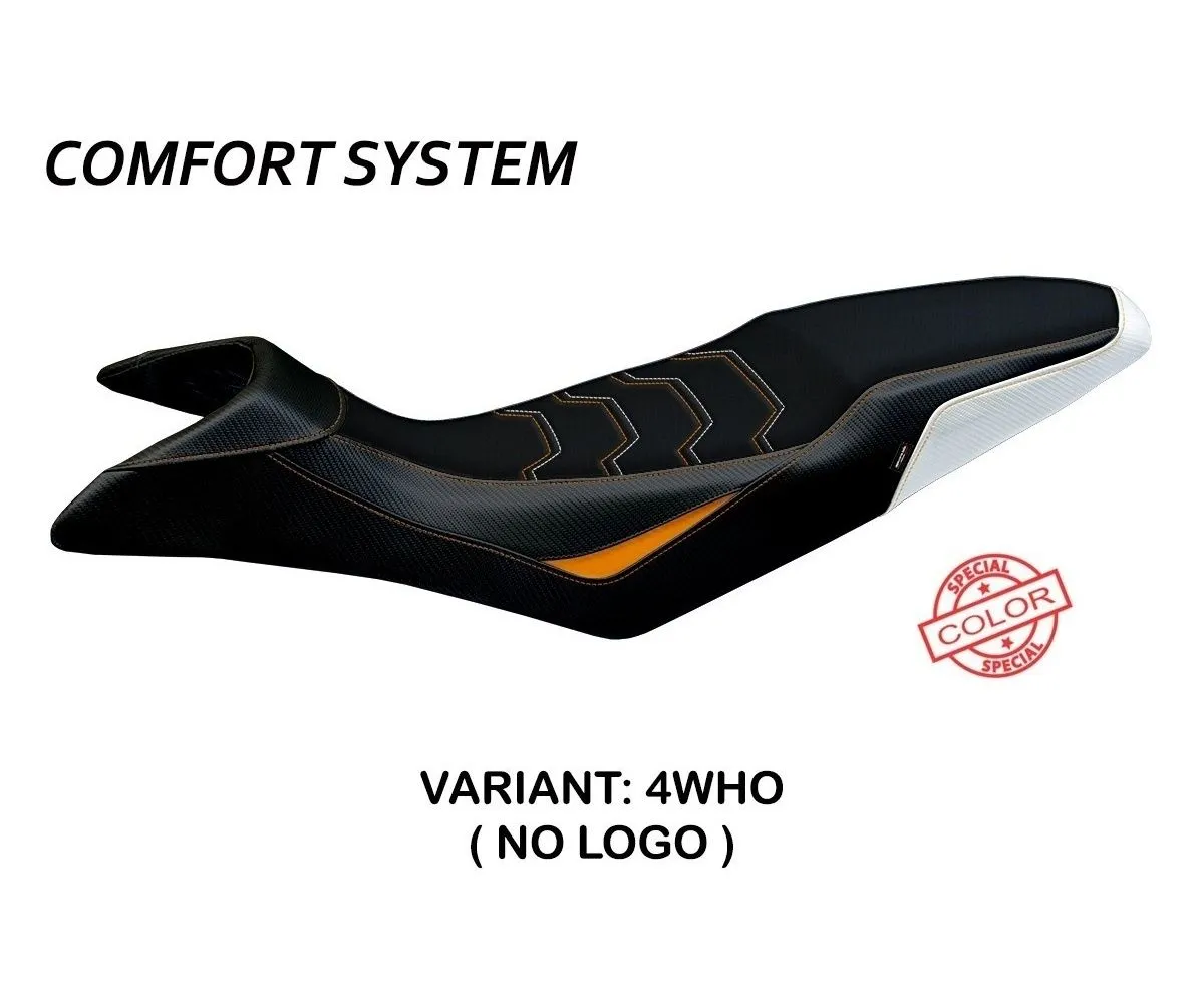 Rivestimento Sella Elk Comfort System Bianco - Arancio (who) T.i. Per Ktm 790 Adventure R 2019 > 2020-KT79AREC-4WHO-2-279115