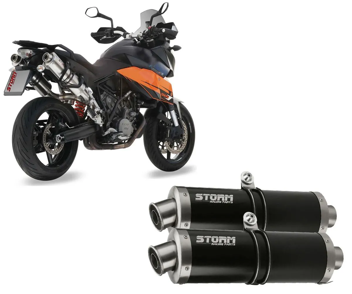 Scarichi Kat Storm By Mivv Oval Nero Inox Ktm 990 Supermoto Smt 2009 > 2013-74.KT.013.KX1B-133717