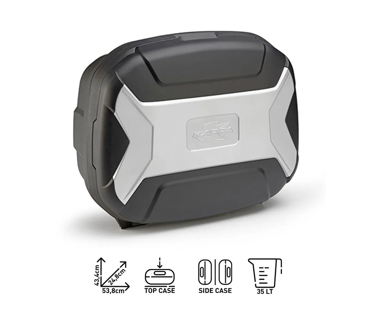Valigia 35 Litri K-vector Inserto Vern.kvc35+km7+kr5125 Kappa Piastra Monolock+portapacchi Bmw G310r 2017 > 2022-KVC35--KM7--KR5125-285395