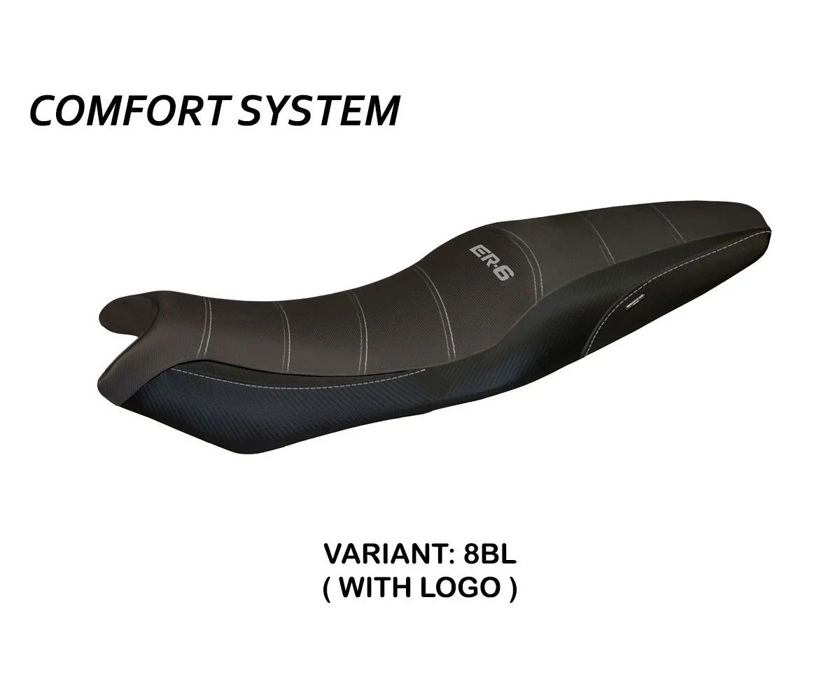 Rivestimento Sella Londra 1 Comfort System Nero (bl) T.i. Per Kawasaki Er-6n / F 2005 > 2011-KWE51L1C-8BL-5-278119