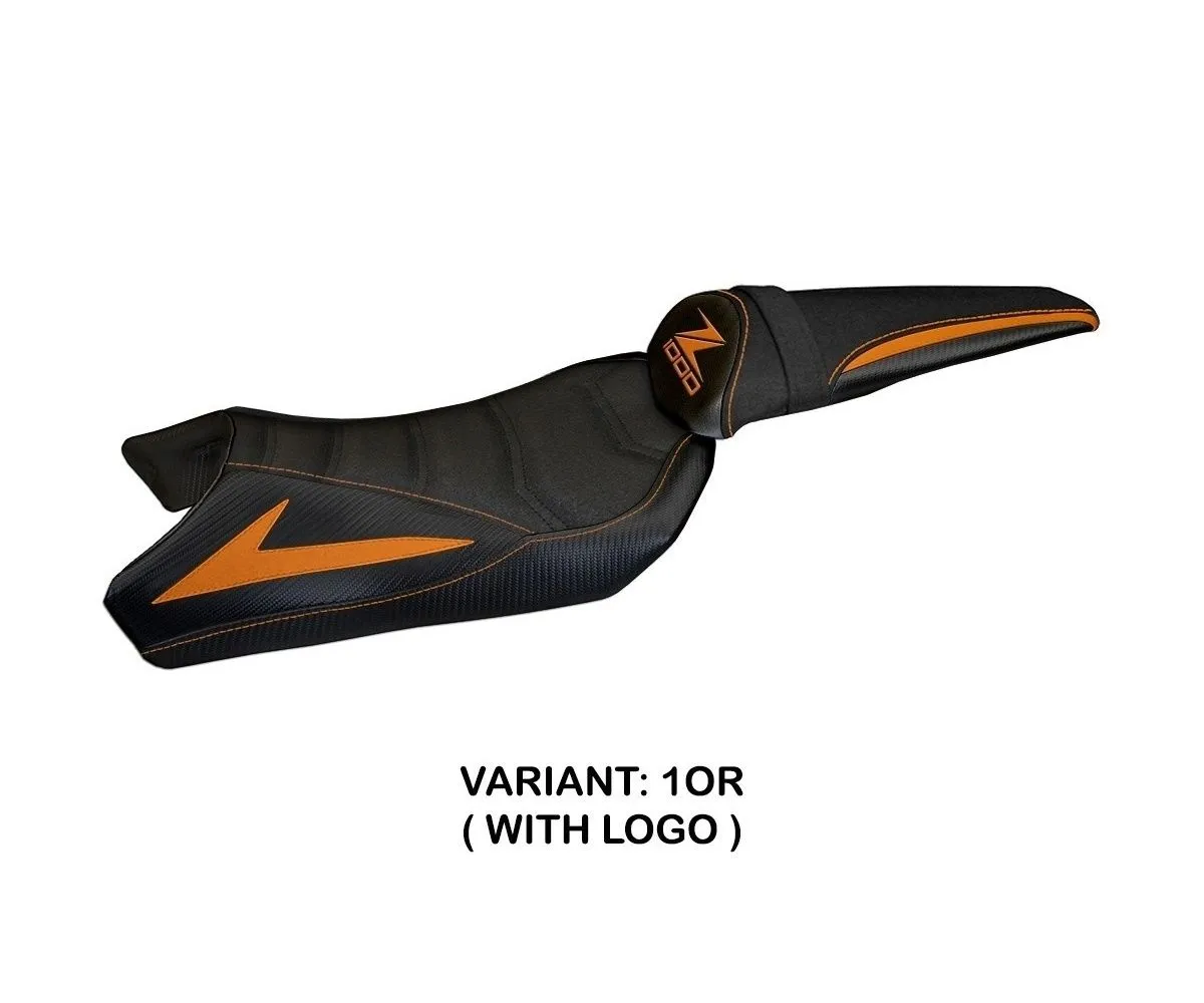 Rivestimento Sella Berna Total Black Ultragrip Arancio (or) T.i. Per Kawasaki Z 1000 2010 > 2013-KWZ1BTBU-1OR-1-278595