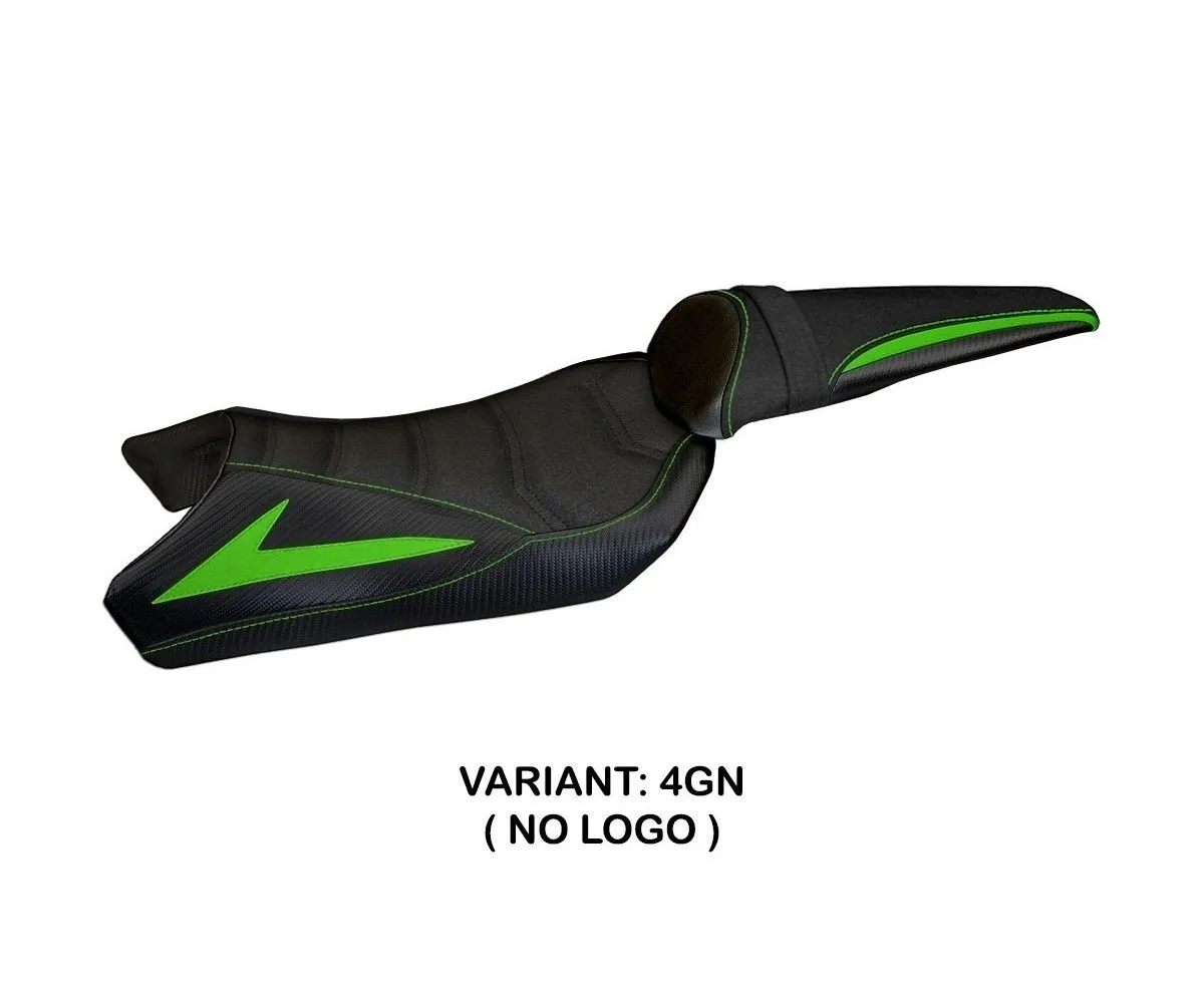 Rivestimento Sella Berna Total Black Ultragrip Verde (gn) T.i. Per Kawasaki Z 1000 2010 > 2013-KWZ1BTBU-4GN-2-278598