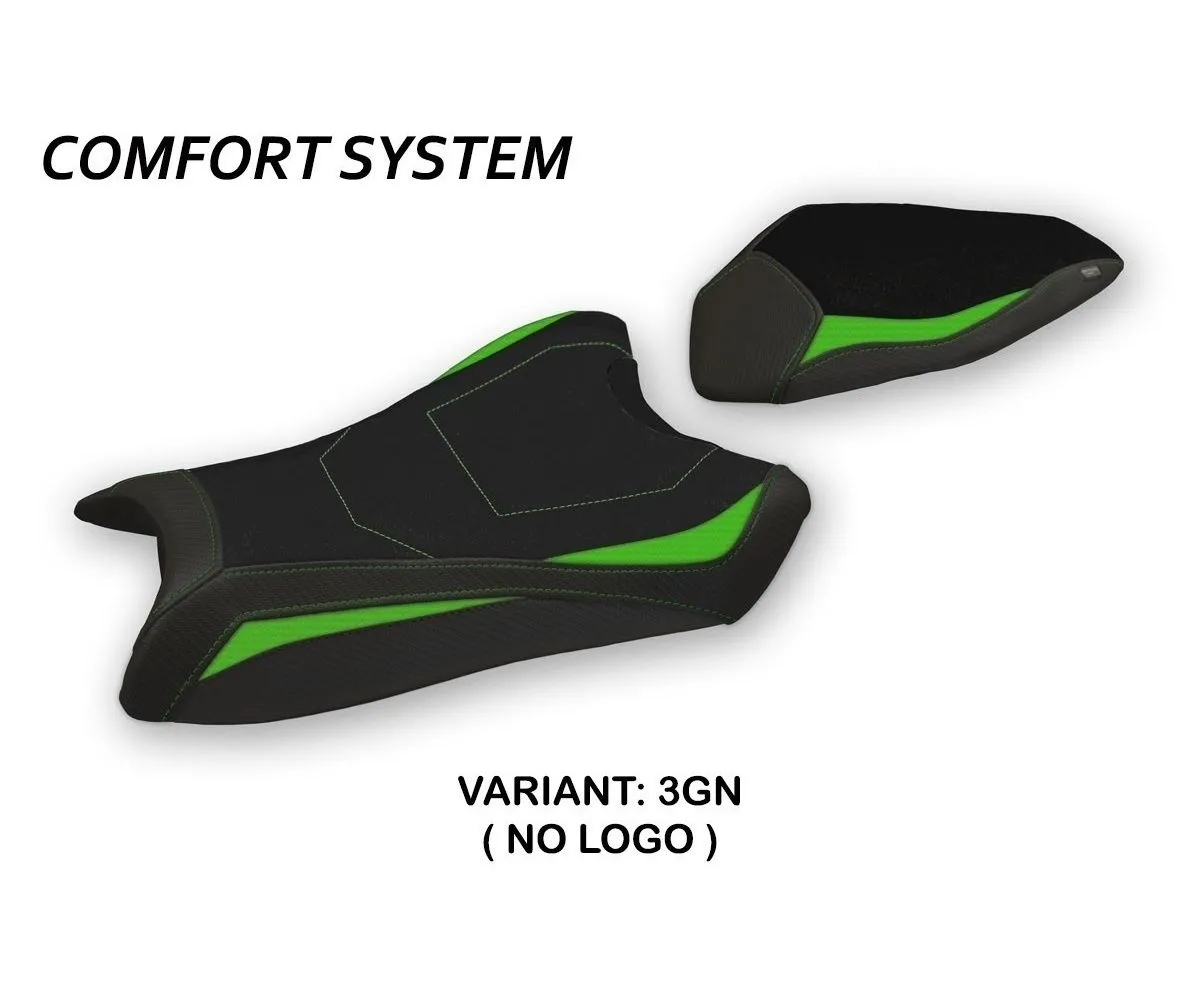 Rivestimento Sella Anadia Comfort System Verde (gn) T.i. Per Kawasaki Ninja Zx 6 R 2019 > 2020-KWZX619A-3GN-2-278366