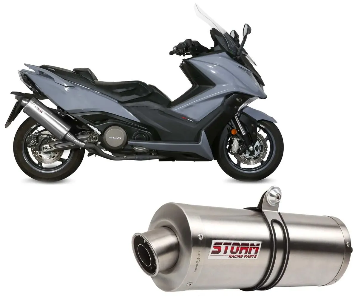 Scarico Catalizzato Storm By Mivv Oval Acciaio Inox Per Kymco Ak550 2017 > 2021-74.O.008.KX2-133687