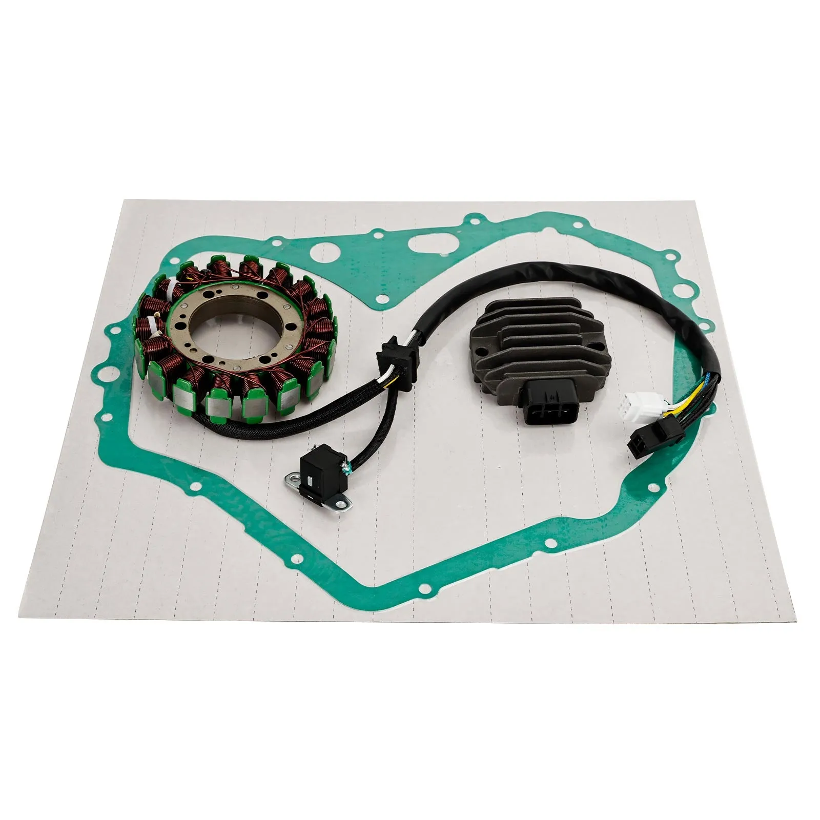 Bobinage de stator magnéto + Régulateur de tension + Joint d'assemblage pour Suzuki LTF400 LT-F 400 Eiger 2x2 4x4 Manuel 2002-2007