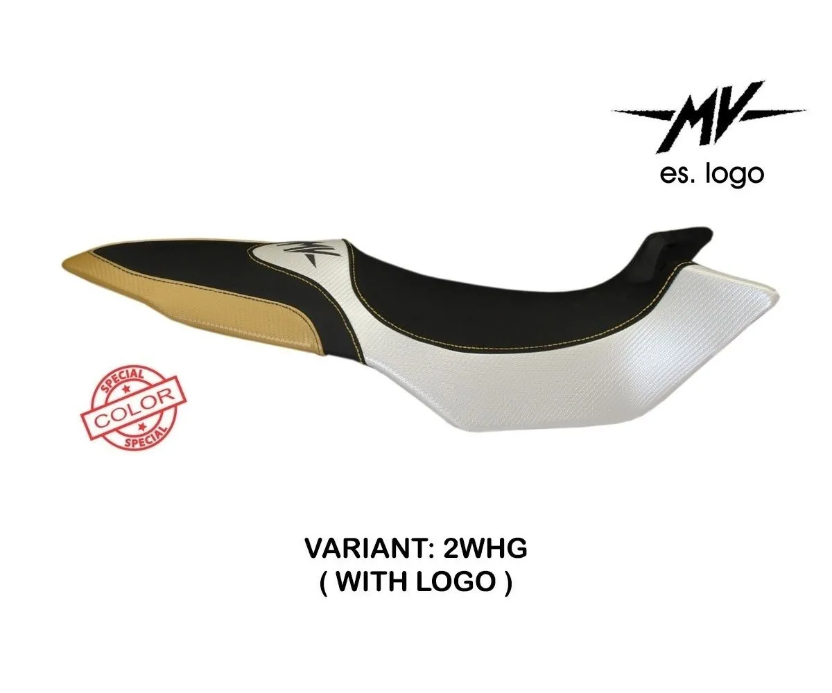 Rivestimento Sella Biella Special Color Bianco - Grigio (whg) T.i. Per Mv Agusta Brutale 800 2012 > 2015-MVB85BSC-2WHG-1--279283