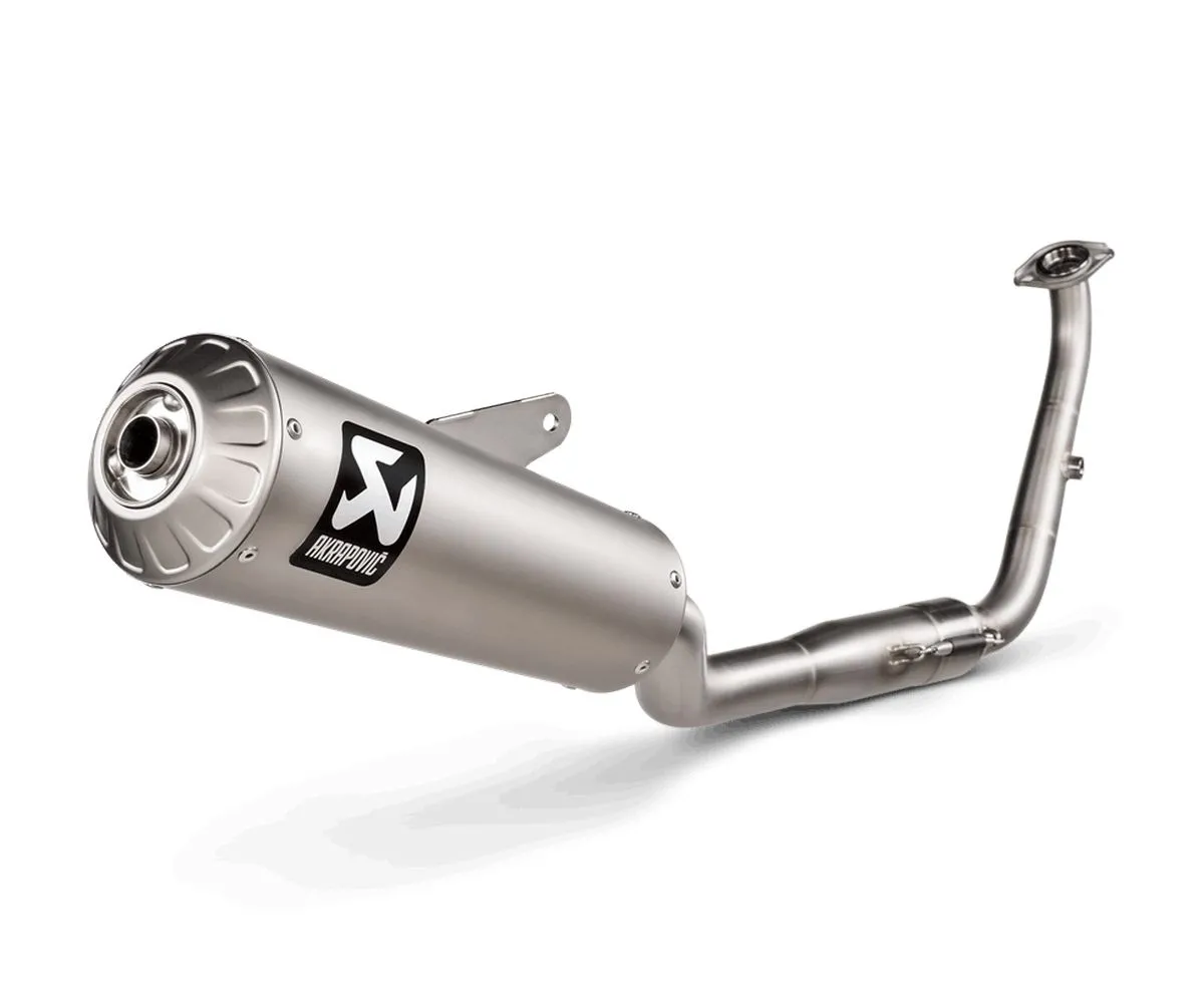 Impianto Di Scarico Completo Omologato In Titanio/inox Akrapovic Per Yamaha Xsr 125 2021 > 2023-S-Y125R10-HBFGT-274435