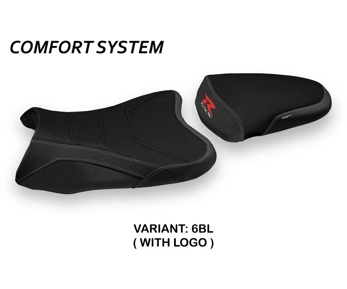 Rivestimento Sella Kamen Comfort System Nero (bl) T.i. Per Suzuki Gsx R 600 2008 > 2010-SGSXR18K-6BL-1-279922