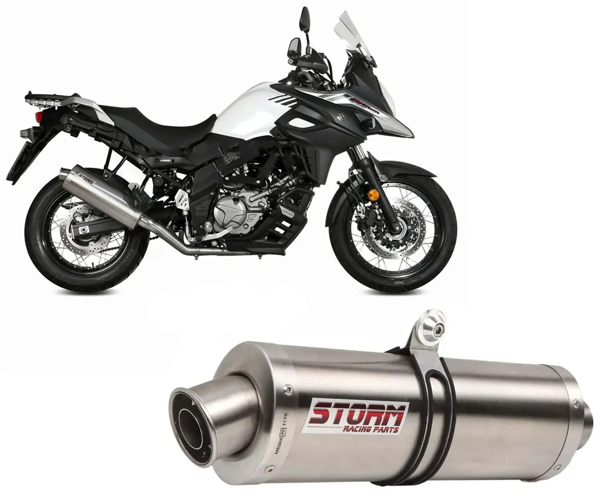 Scarico Kat Storm By Mivv Oval Acciaio Inox Suzuki V-strom 650 2017 > 2023-74.S.049.KX2-133691