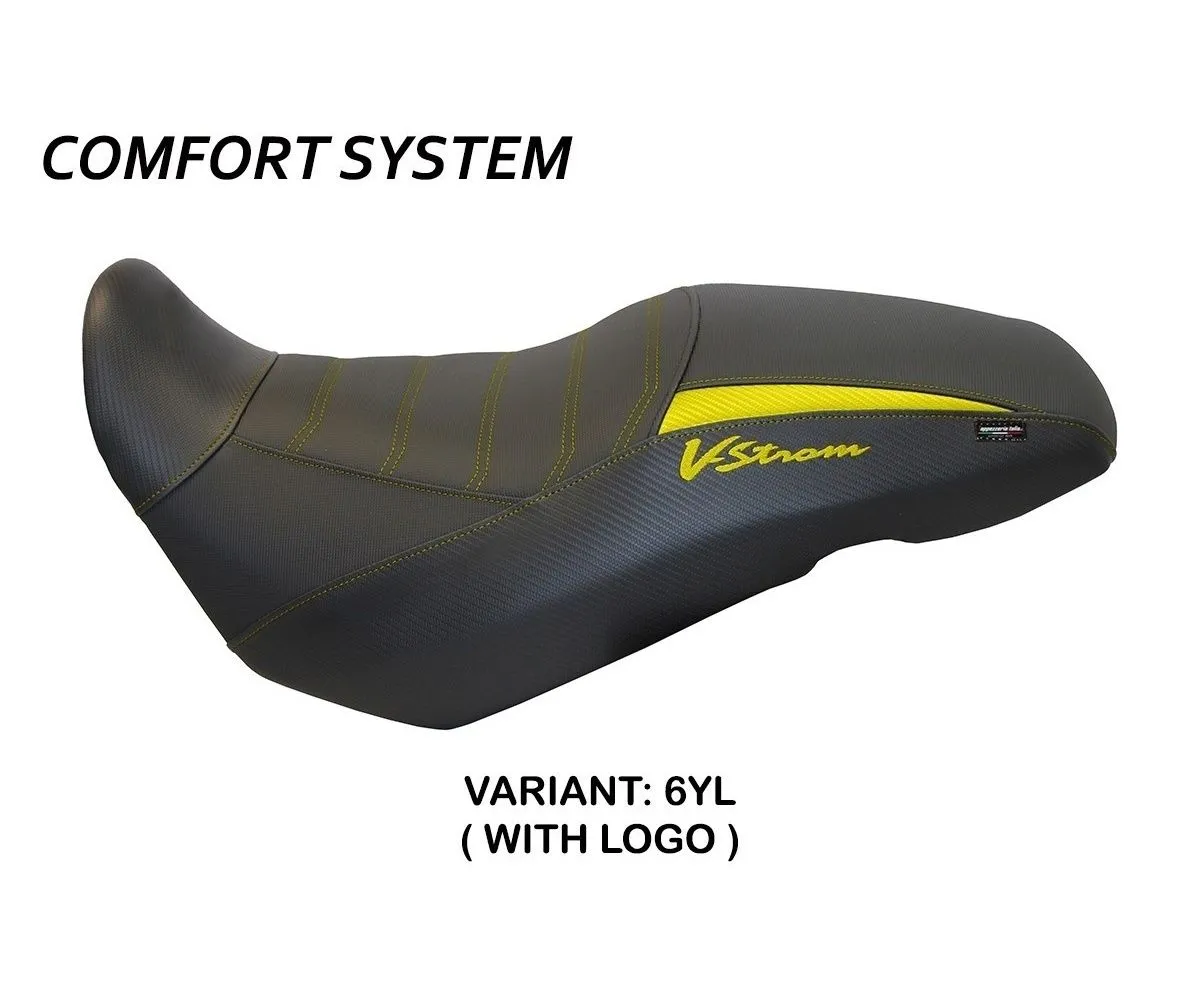 Rivestimento Sella Georgia Comfort System Giallo (yl) T.i. Per Suzuki V-strom 650 2017 > 2022-SV65G-6YL-3-280304