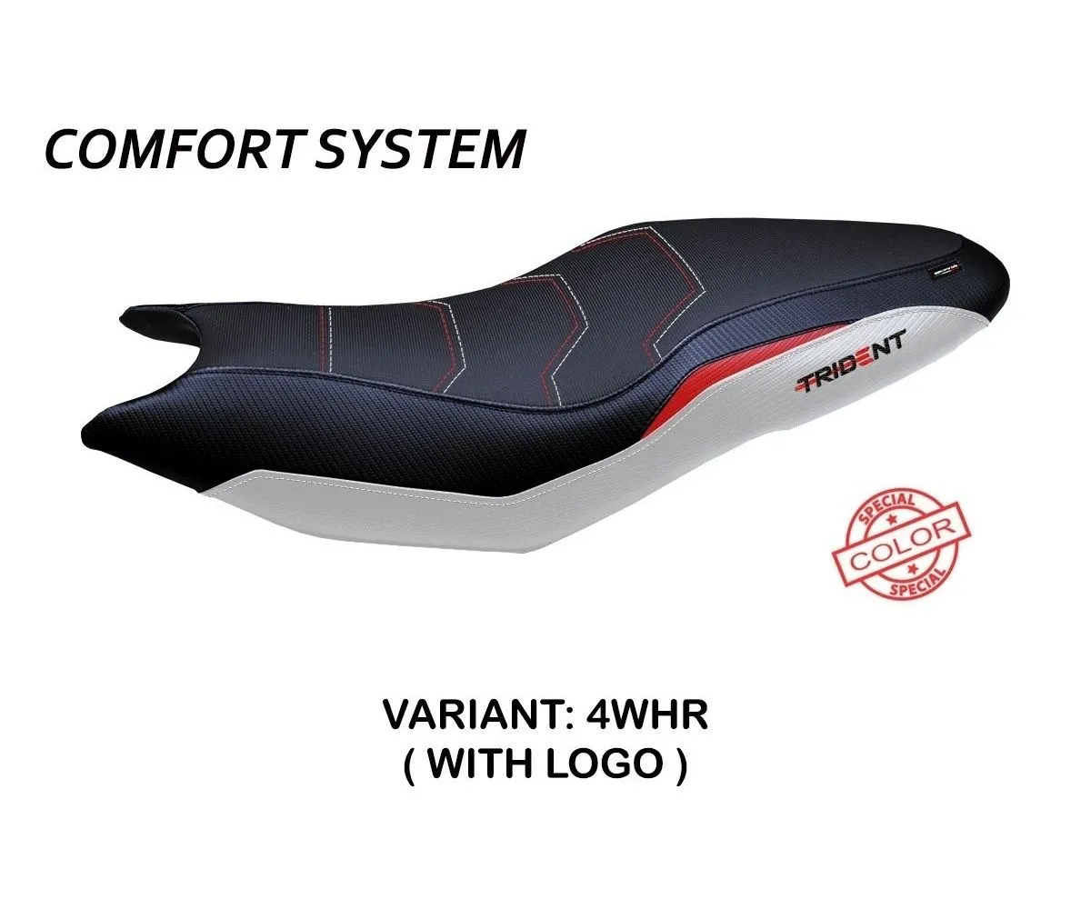 Rivestimento Sella Espera Comfort System Bianco - Rosso (whr) T.i. Per Triumph Trident 660 2021 > 2022-TTRD66E-4WHR-1-280617