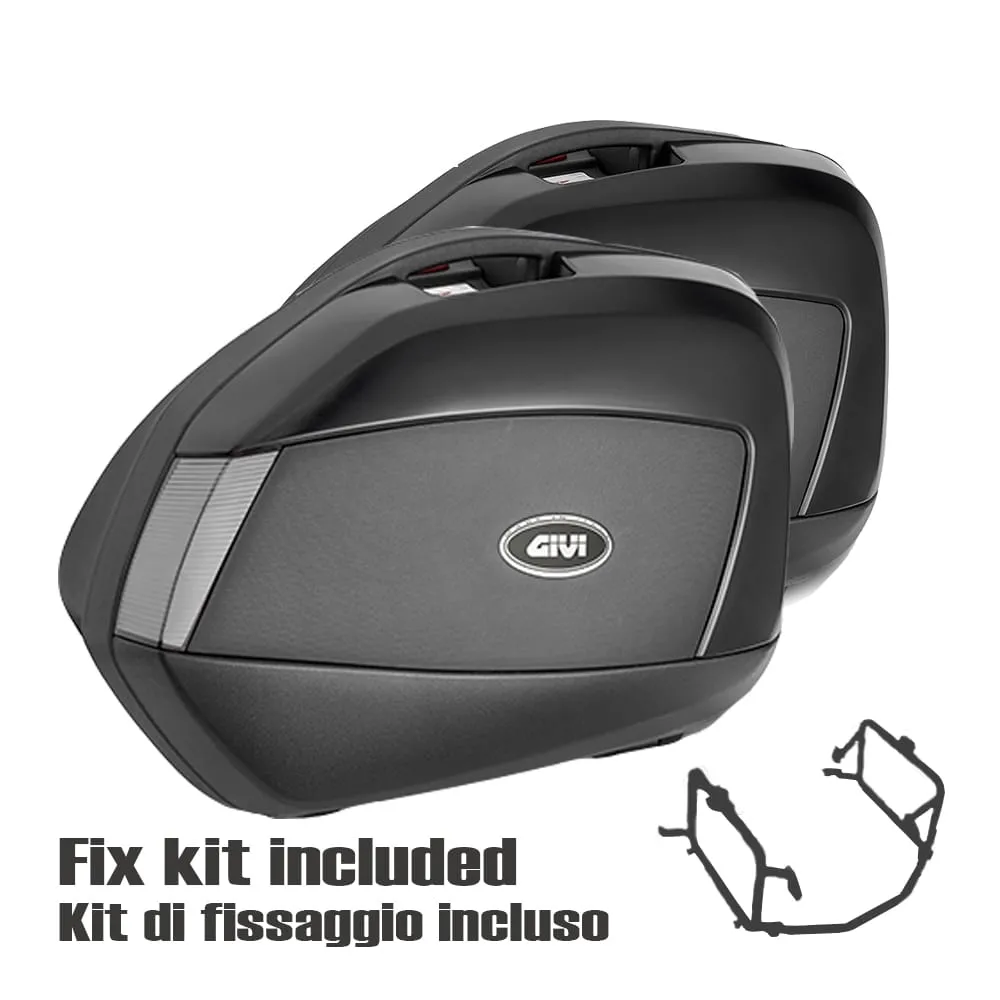 Coppia Di Valigie Laterali V35nt + Kit Di Fissaggio Honda Crossrunner 800 2011 > 2014-V35NT--PLX1104--1104FZ-133522