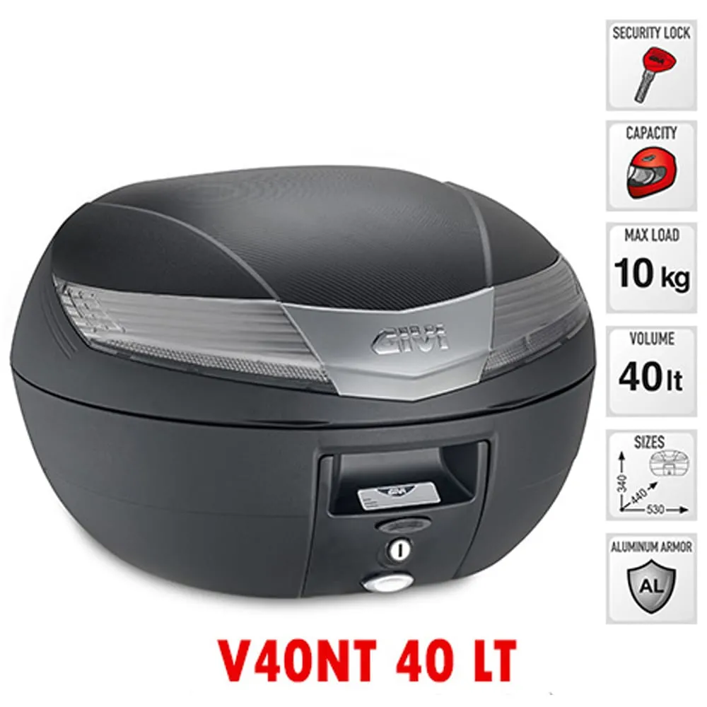 Bauletto V40nt + Kit Montaggio E251 Per Benelli Trk 502 X 2018 > 2019-V40NT--E251-132742