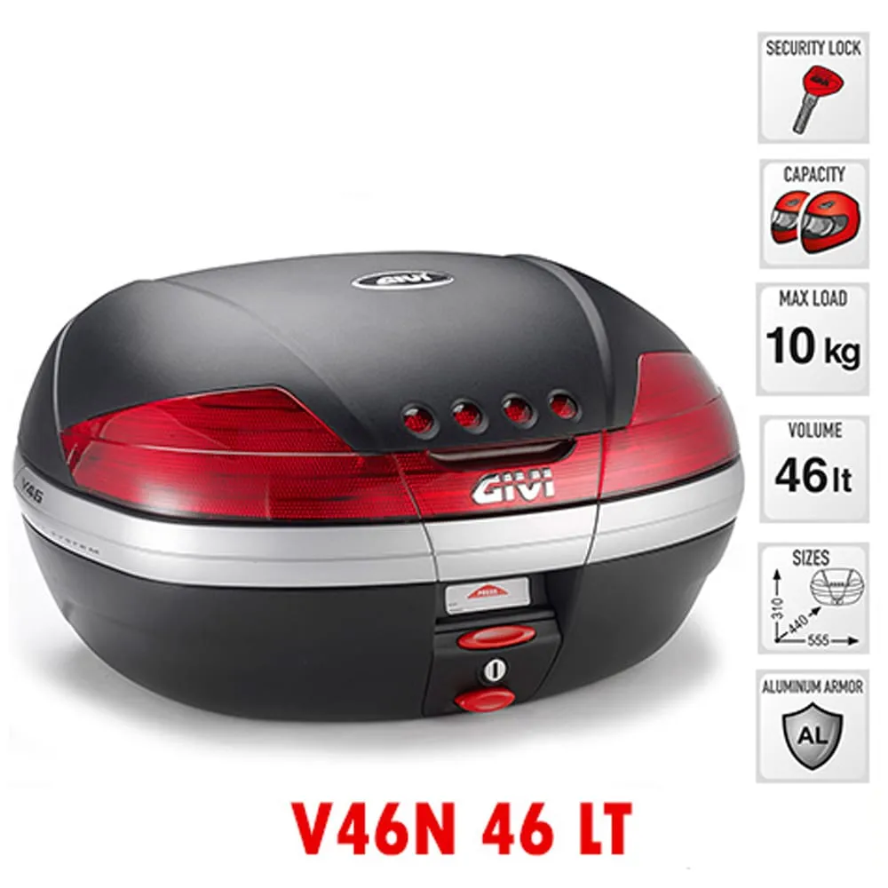 Bauletto V46n + Kit Montaggio Sr8704 Per Benelli Leoncino 500 2017 > 2022-V46N--SR8704--E251-132362