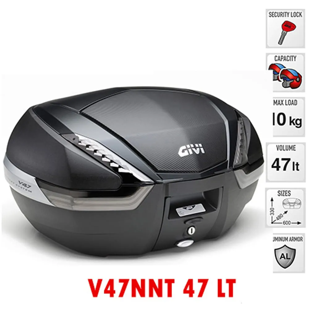 Bauletto V47nn Tech + Kit Montaggio Sra6706 Per Aprilia Caponord 1200 2013 > 2020-V47NNT--SRA6706-132235