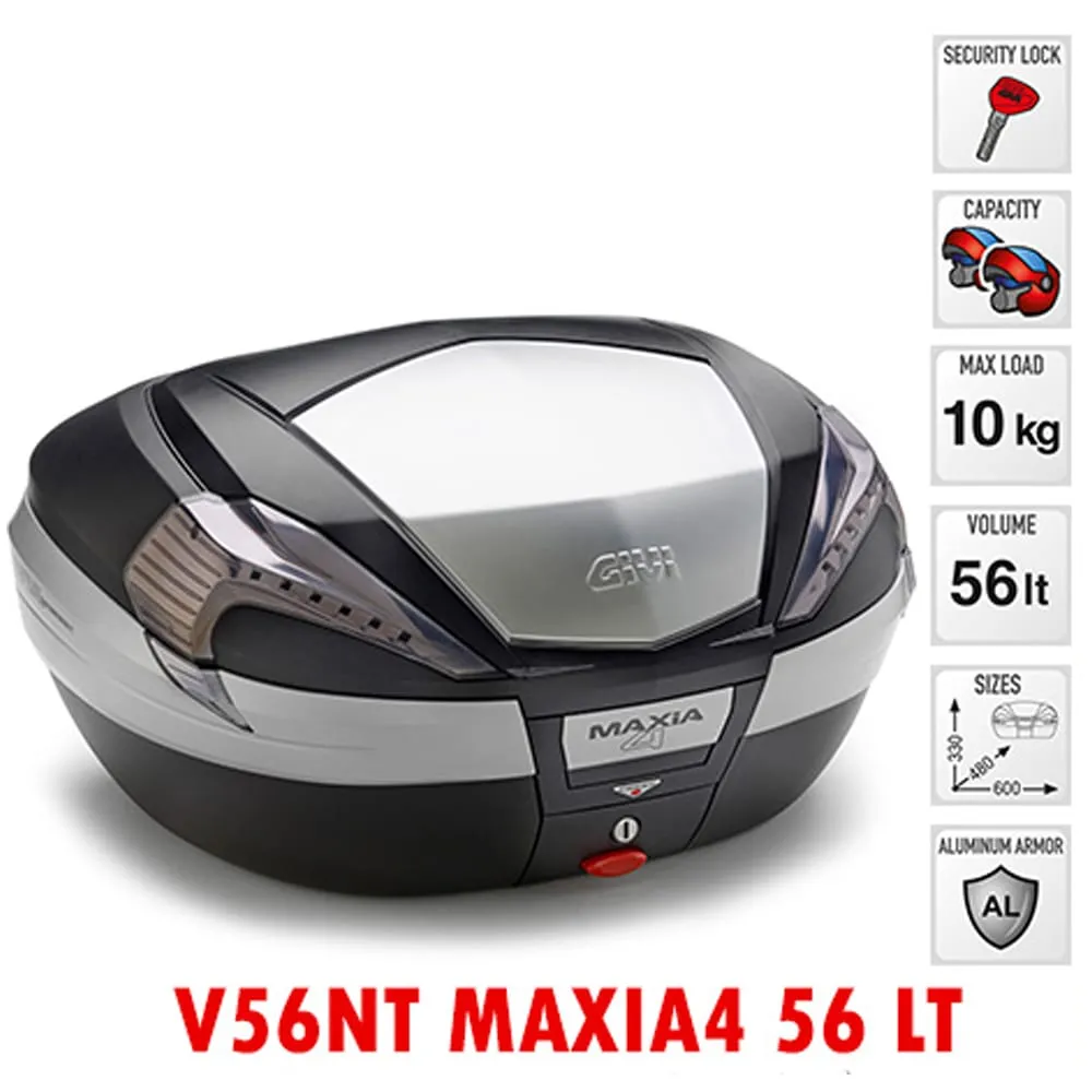 Bauletto V56nt Maxia 4 + Kit Montaggio Sr8704 Per Benelli Leoncino 500 2017 > 2022-V56NT--SR8704--E251-131480