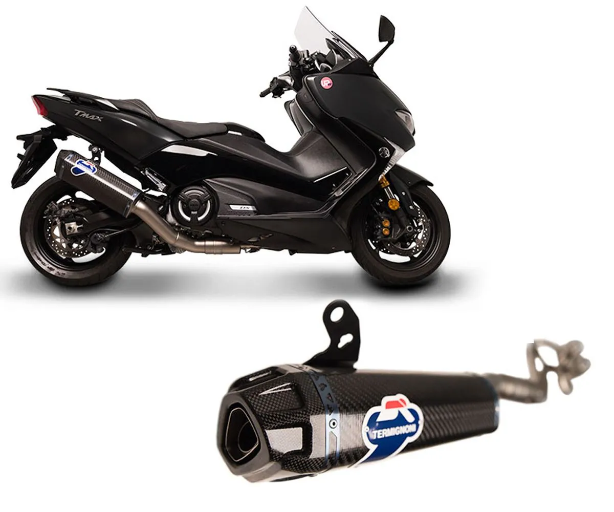Impianto Scarico Completo Termignoni Acciaio Carbonio Yamaha Tmax 530/560racing 2017 > 2019-Y11309000ICC-287863