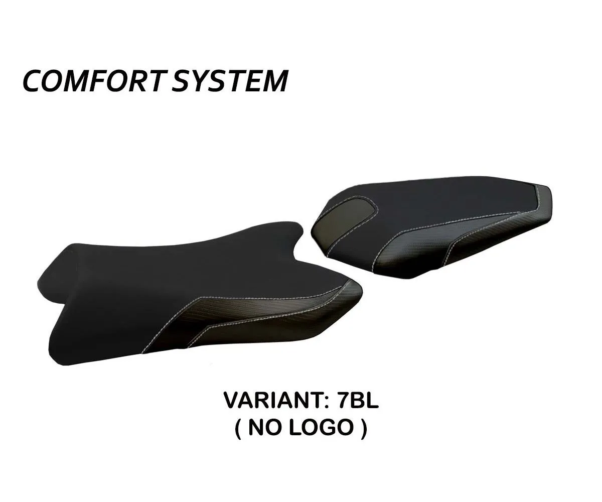 Rivestimento Sella Vicenza Comfort System Nero (bl) T.i. Per Yamaha Fz1 2006 > 2016-YFZ1VC-7BL-2-280638
