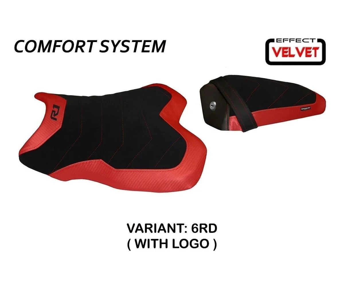Rivestimento Sella Cordova 1 Velvet Comfort System Rosso (rd) T.i. Per Yamaha R1 2015 > 2022-YR118C1V-6RD-3-281049