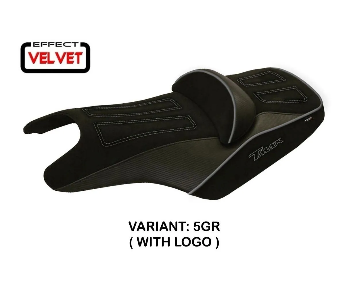 Rivestimento Sella Aloi 1 Velvet Grigio (gr) T.i. Per Yamaha T-max 500 2008 > 2016-YT586A1-5GR-2-281234