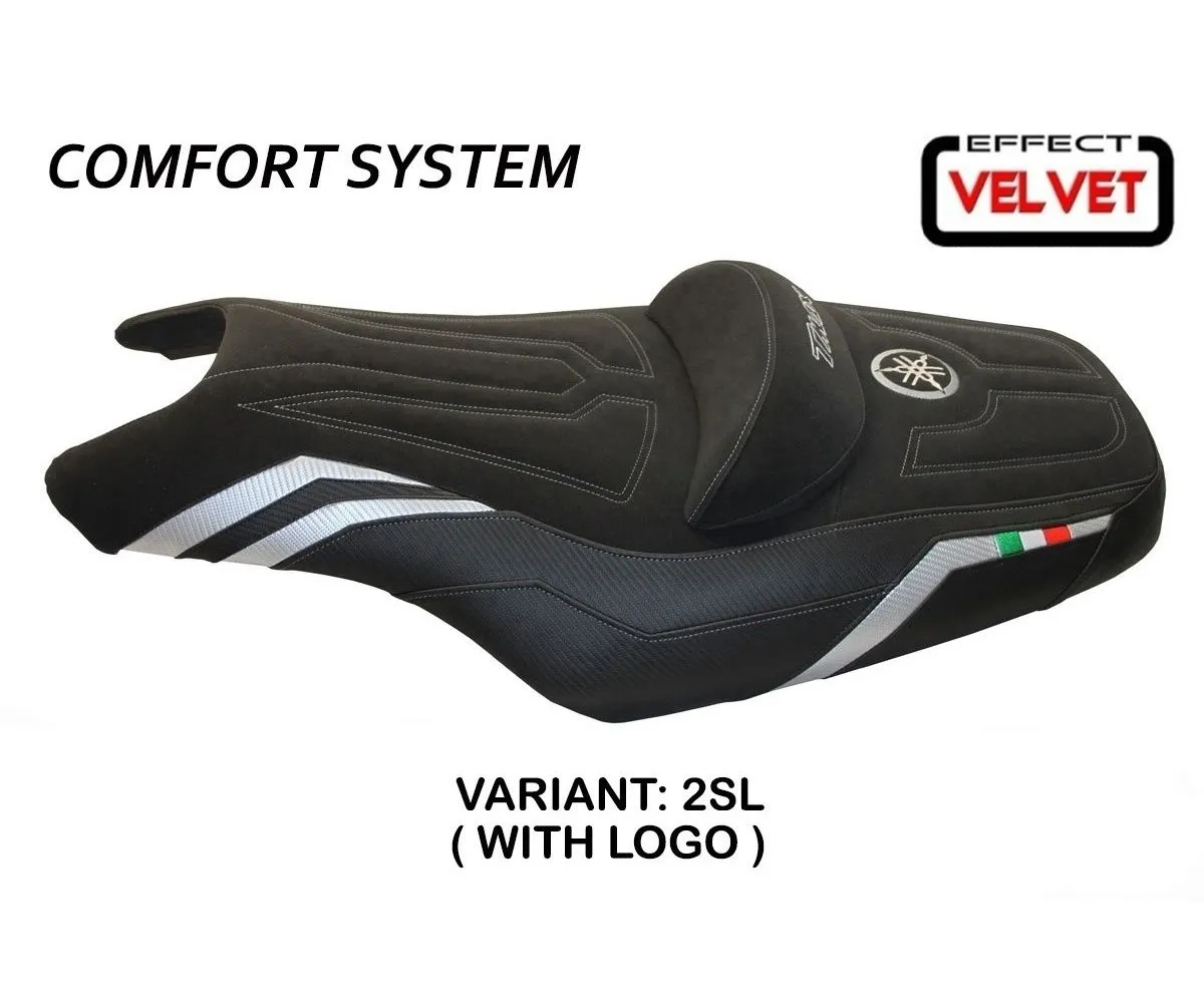 Rivestimento Sella I Love Italy Comfort System Argento (sl) T.i. Per Yamaha T-max 500 2008 > 2016-YT586IC-2SL-1-281244