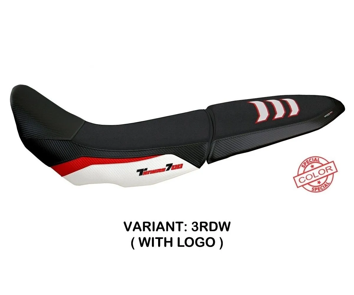 Rivestimento Sella Licata Ultragrip Rosso - Bianco (rdw) T.i. Per Yamaha Tenere 700 (sella Doppia) 2019 > 2025-YT7DLU-3RDW-1-281188