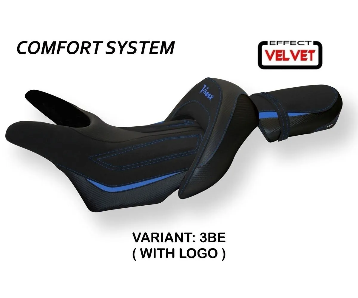 Rivestimento Sella Odessa Velvet Comfort System Blu (be) T.i. Per Yamaha V-max 1700 2008 > 2017-YVM17OC-3BE-1-281523