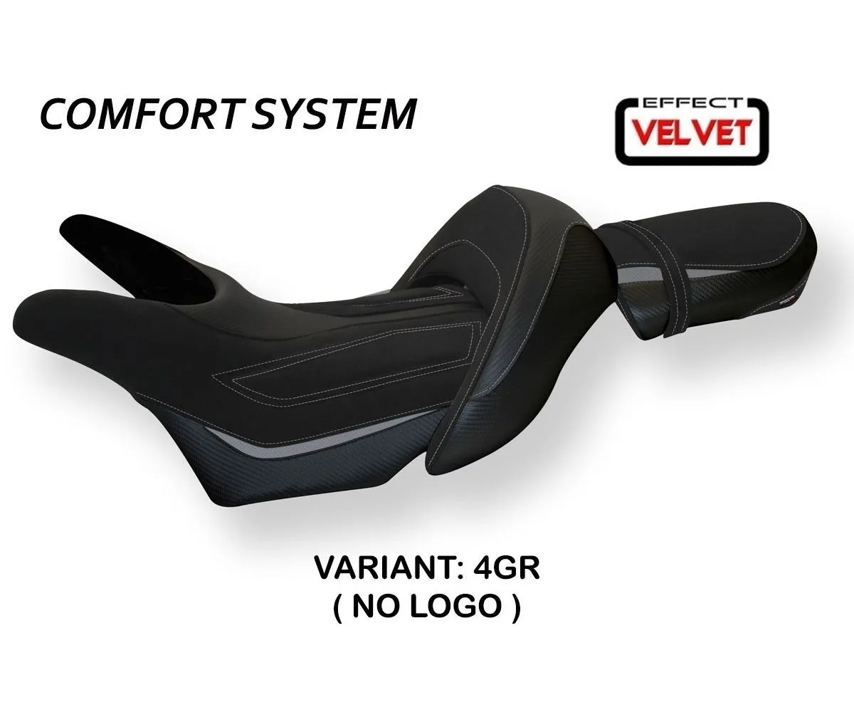Rivestimento Sella Odessa Velvet Comfort System Grigio (gr) T.i. Per Yamaha V-max 1700 2008 > 2017-YVM17OC-4GR-2-281526