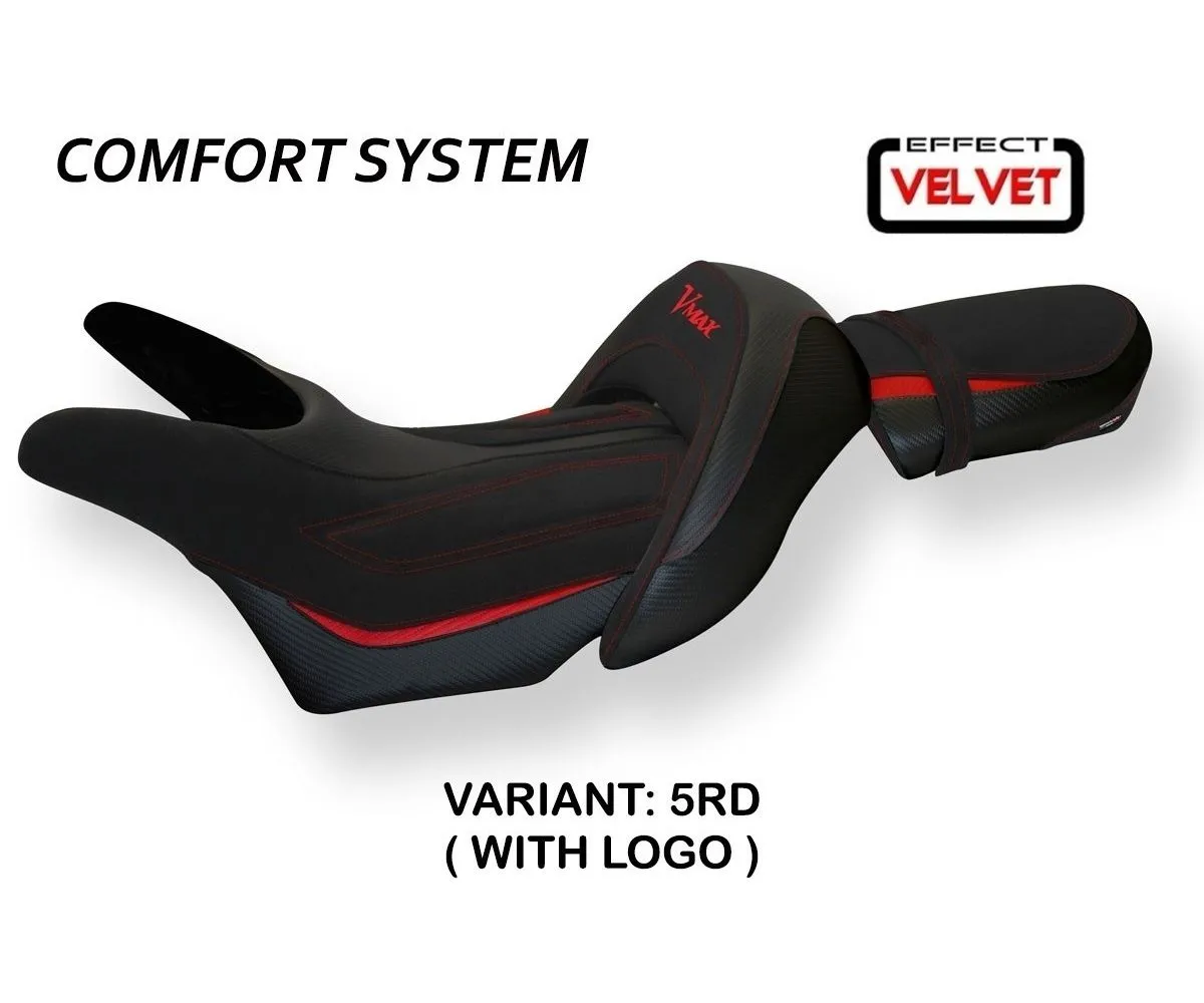 Rivestimento Sella Odessa Velvet Comfort System Rosso (rd) T.i. Per Yamaha V-max 1700 2008 > 2017-YVM17OC-5RD-1-281527