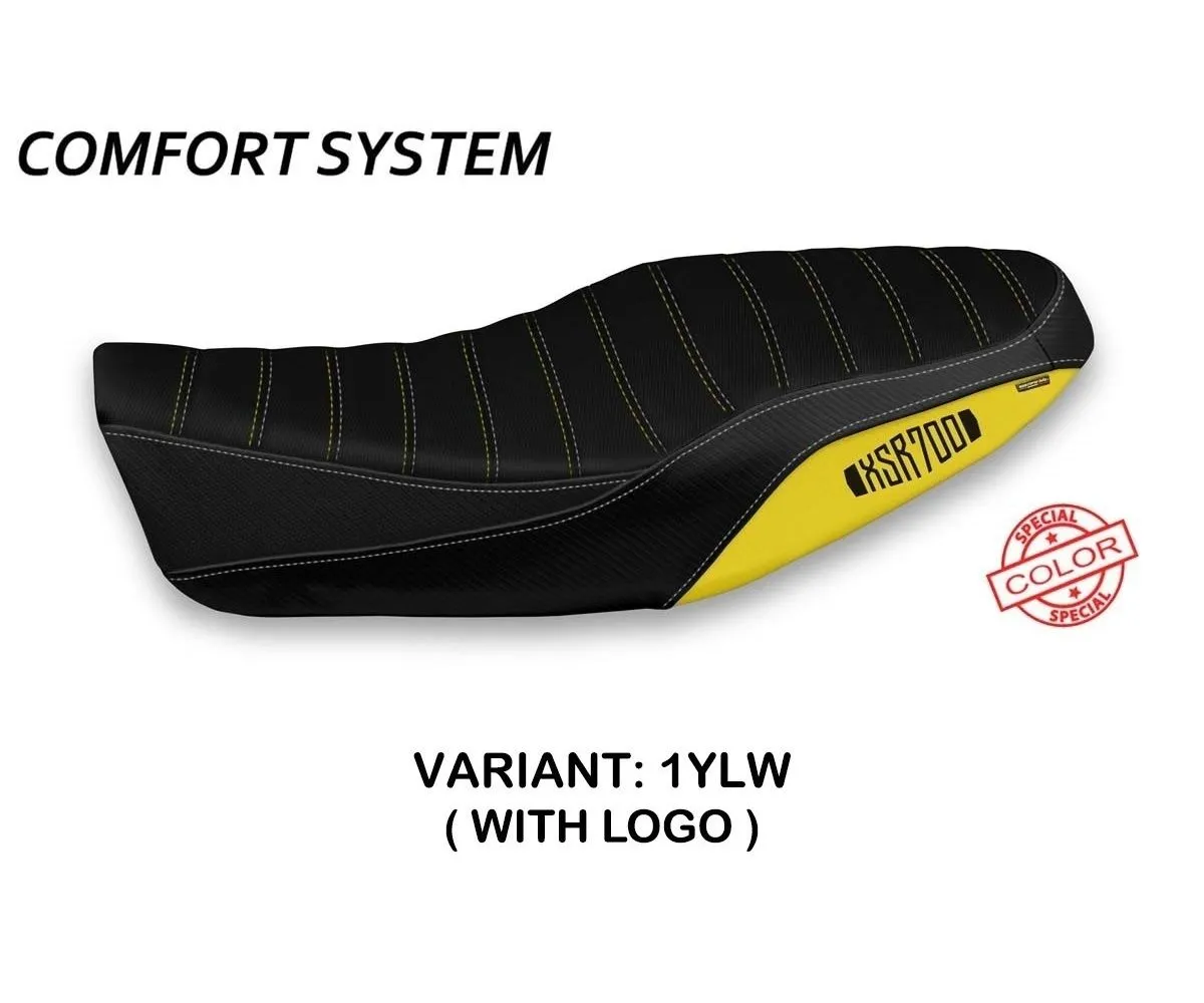 Rivestimento Sella Dagda Special Color Comfort System Giallo - Bianco (ylw) T.i. Per Yamaha Xsr 700 2016 > 2020-YXRTDS-1YLW-2-281553