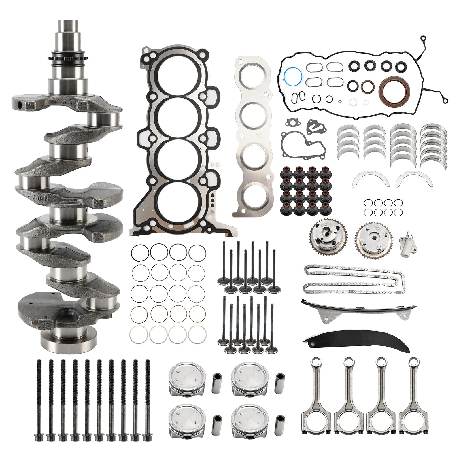 Kit de révision et de reconstruction du moteur Hyundai Kia G4NG 2.0L avec distribution des bielles de vilebrequin