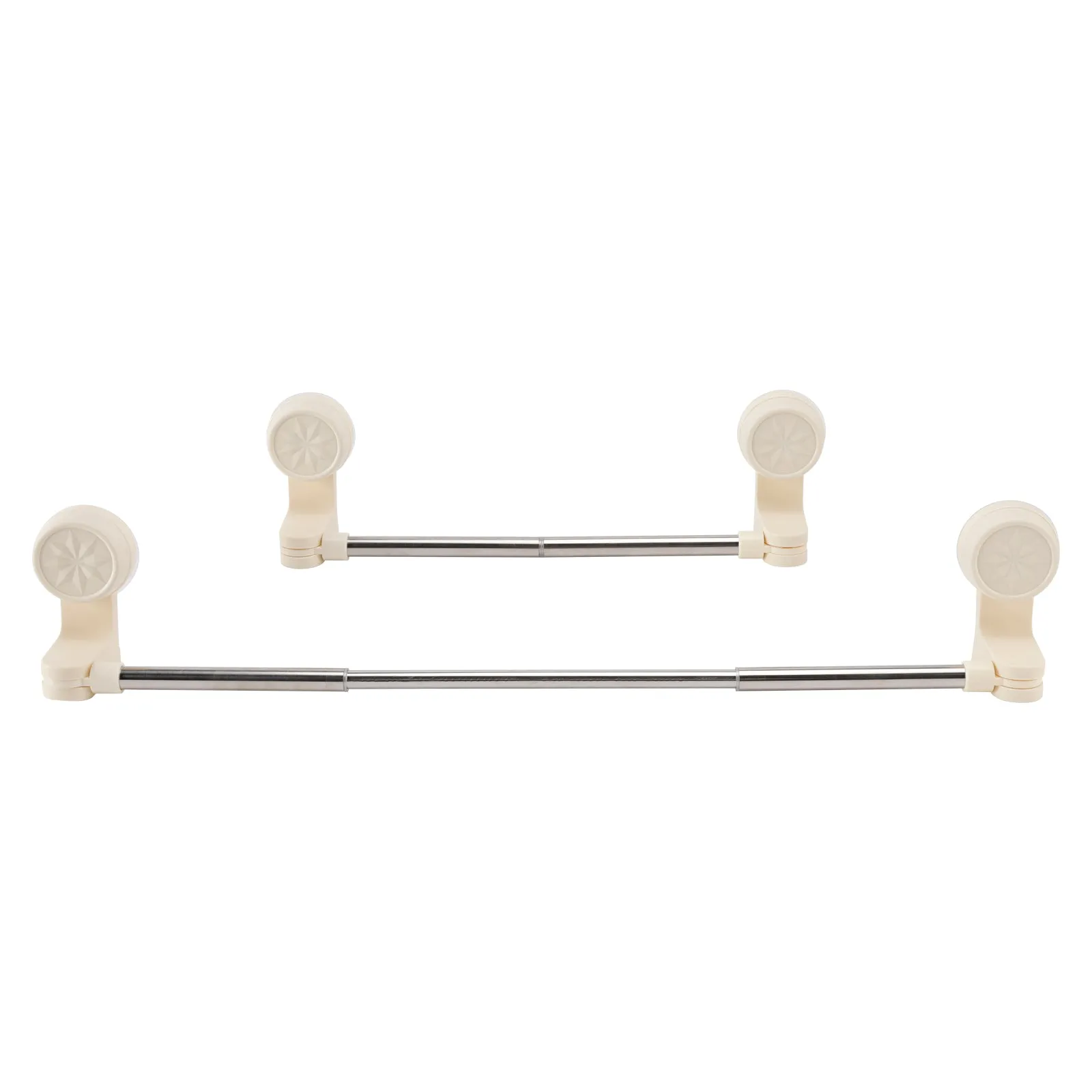 2 barres de rangement d'angle pour douche de camping-car, tige réglable en acier inoxydable de 11,8 à 23,6 pouces