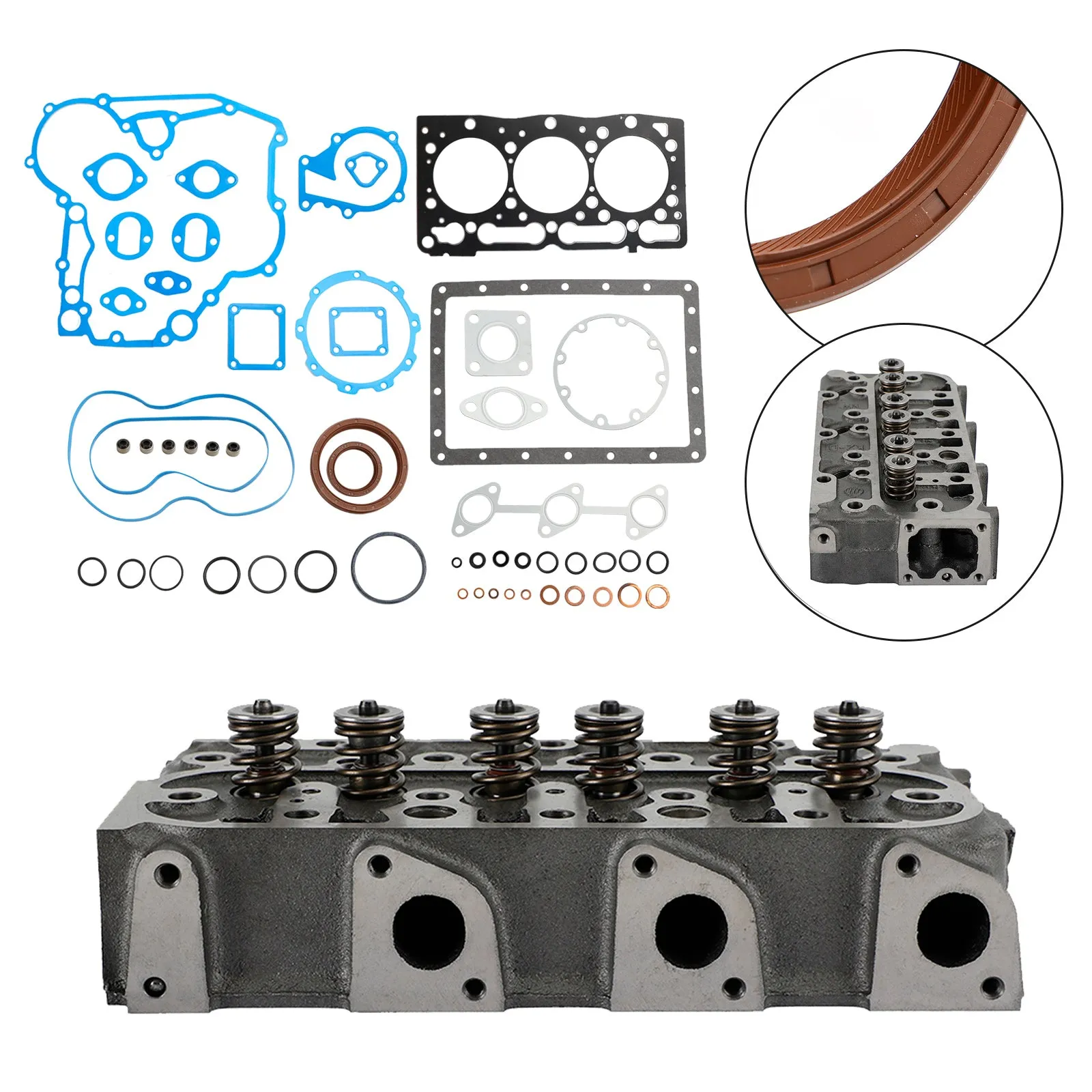 Kit Complet Culasse + Joints pour Moteur Kubota D1105 - Prêt à Monter
