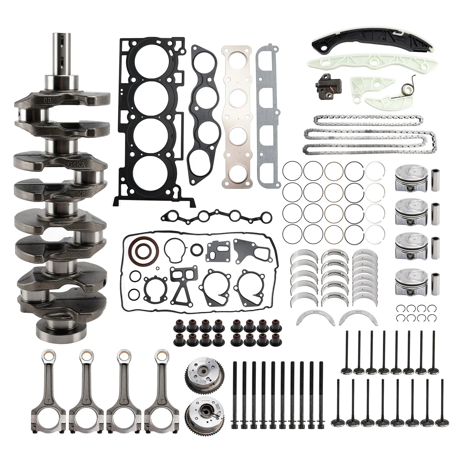 Kit de reconstruction de moteur G4KF 2.0T, vilebrequin, bielles, distribution pour Hyundai Sonata 2011-2016