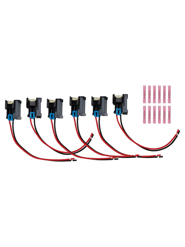 Lot de 6 connecteurs d'injecteur de carburant, faisceau de câbles en queue de cochon pour Ford, Fit, Chevy