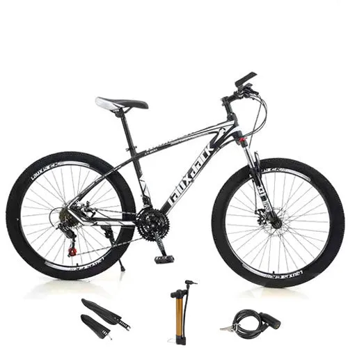 Vélo de montagne adulte à roues de 27,5 pouces, 21 vitesses, VTT + antivol + pompe à air