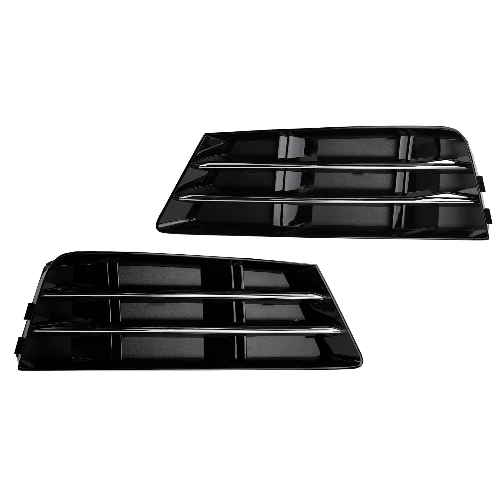 Grille de pare-chocs inférieure pour phares antibrouillard avant AUDI A4 B9 2016-2018, 2 pièces