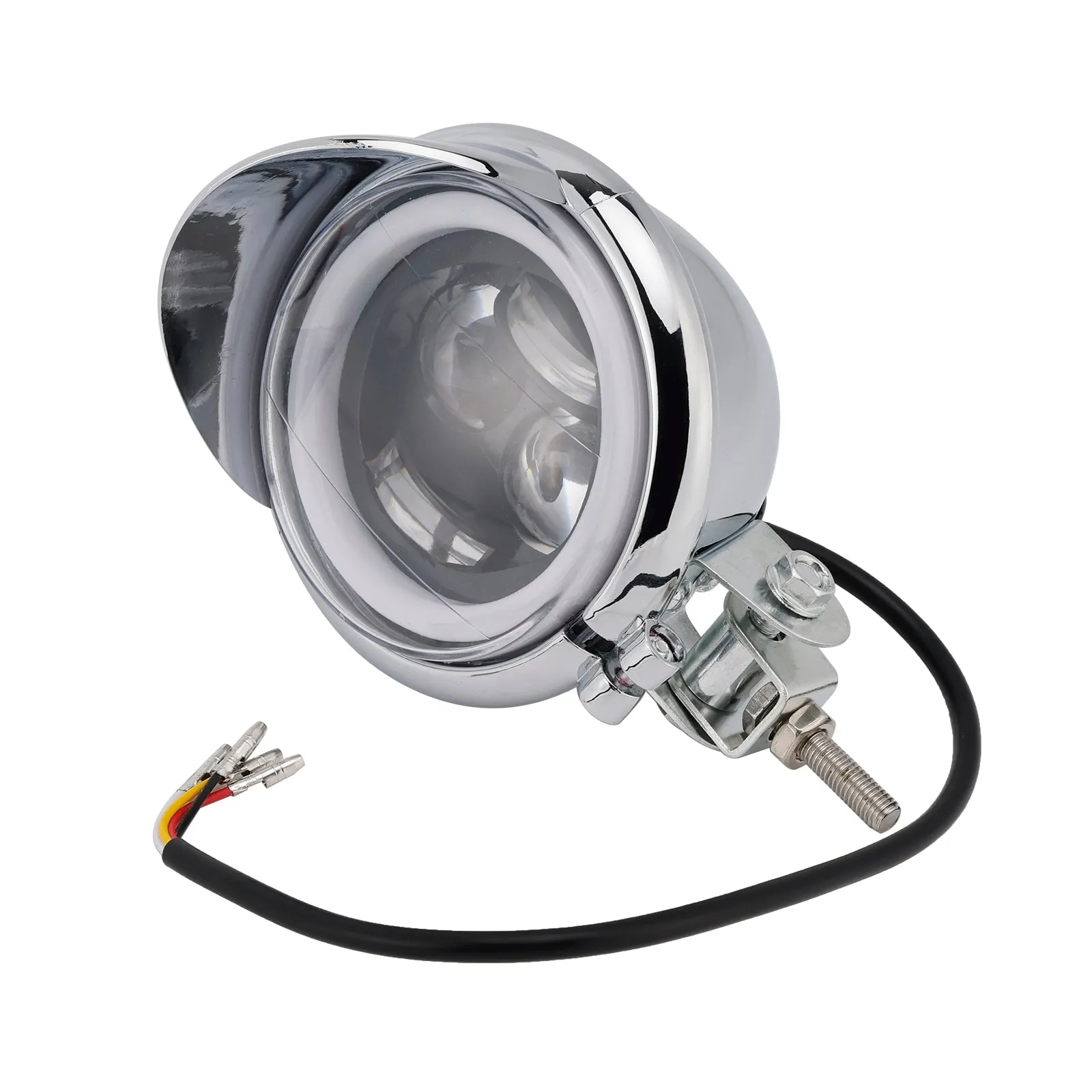 Interrupteur universel pour phare de moto chromé #D62