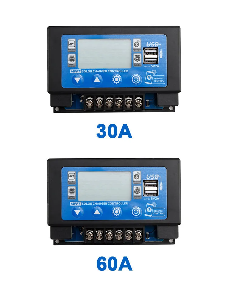 Contrôleur solaire MPPT dédié à stockage d'énergie intégré 30/60 A, Bluetooth