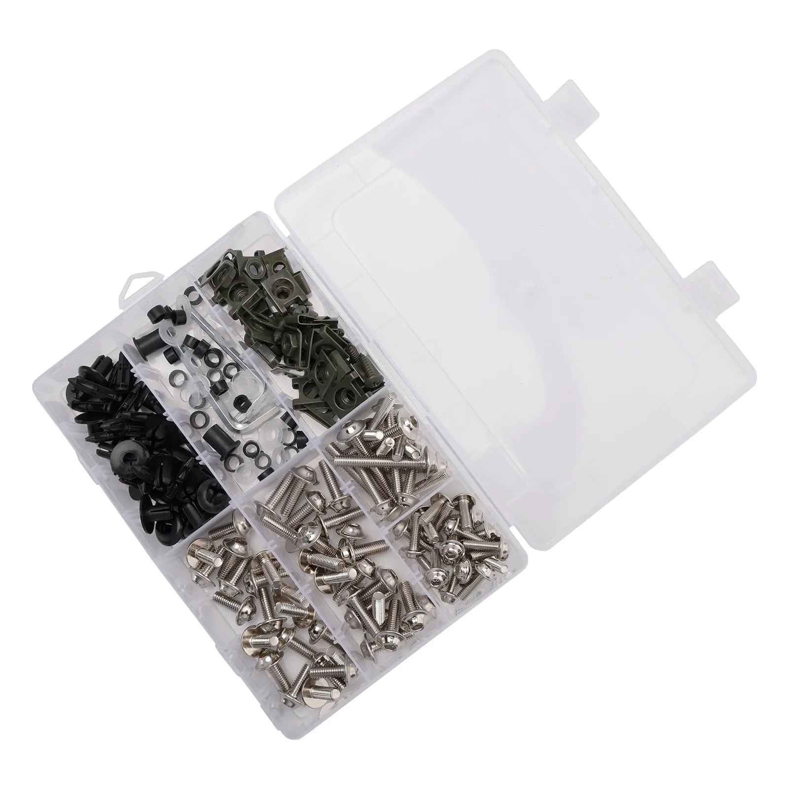 Jeu de fixation noire M6 + - Jeu de vis M5 198 Clip / Habillage