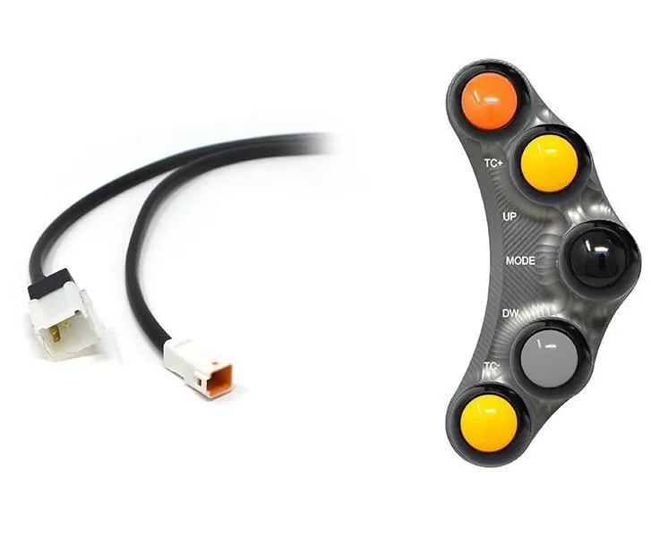 Pulsantiera sinistra Racing Jetprime Titanio per Aprilia Tuono V4 1000 R 11-16