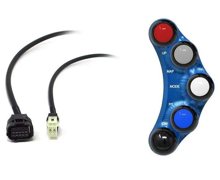 Pulsantiera sinistra Racing Jetprime Blu per Yamaha R1 15-19